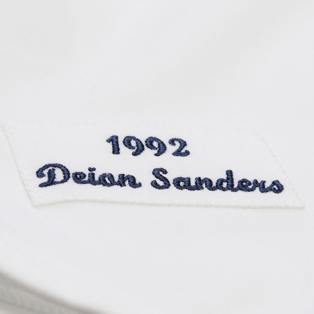 Atlanta Braves Deion Sanders White Cooperstown Collection 1992 Authentic Baseball Jersey | MLB Baseball Jersey