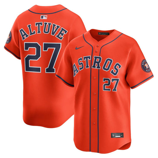 Houston Astros Jose Altuve Orange Alternate Limited Baseball Jersey