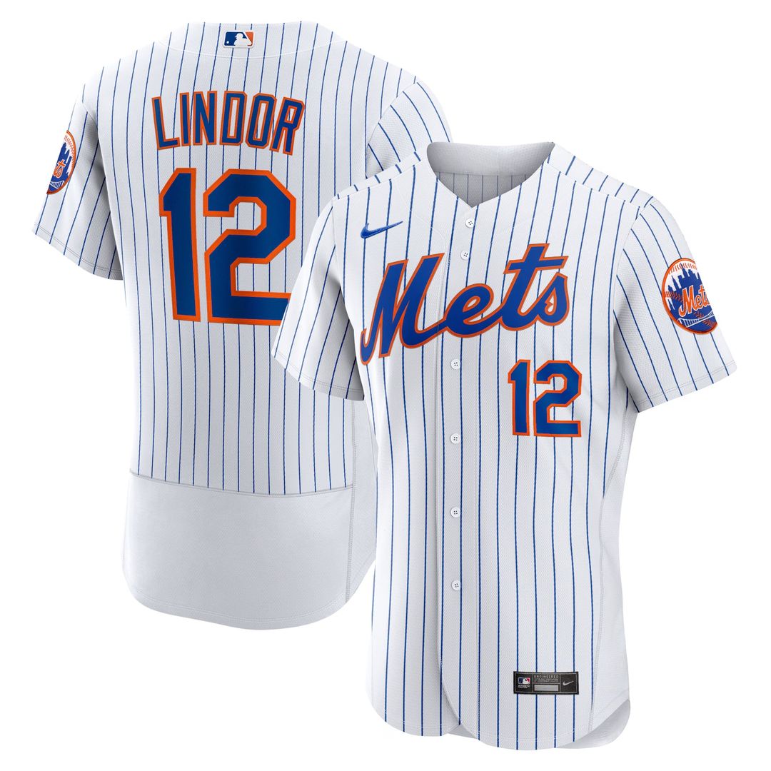 New York Mets Francisco Lindor White Home Authentic Baseball Jersey