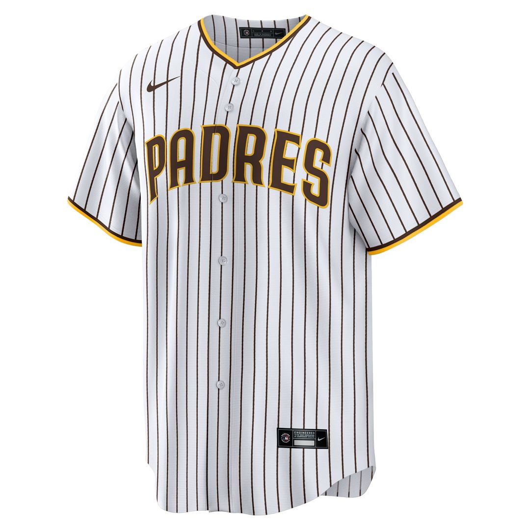 San Diego Padres Xander Bogaerts White/Brown Home Official Replica Baseball Jersey | MLB Baseball Jersey