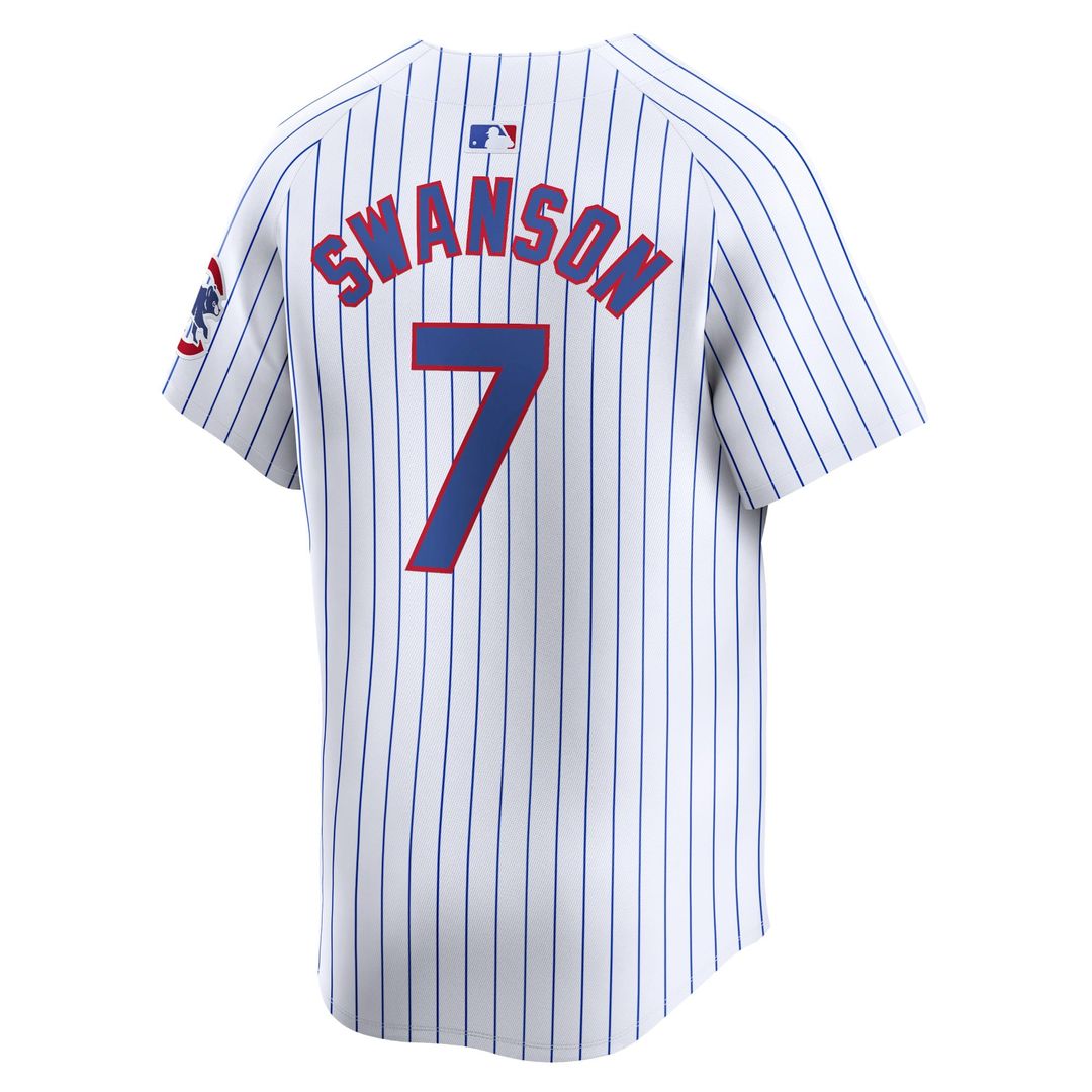 Chicago Cubs Dansby Swanson White Home Limited Baseball Jersey | MLB Baseball Jersey