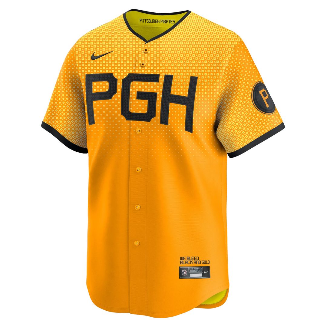 Pittsburgh Pirates Gold City Connect Limited Baseball Jersey | MLB Baseball Jersey