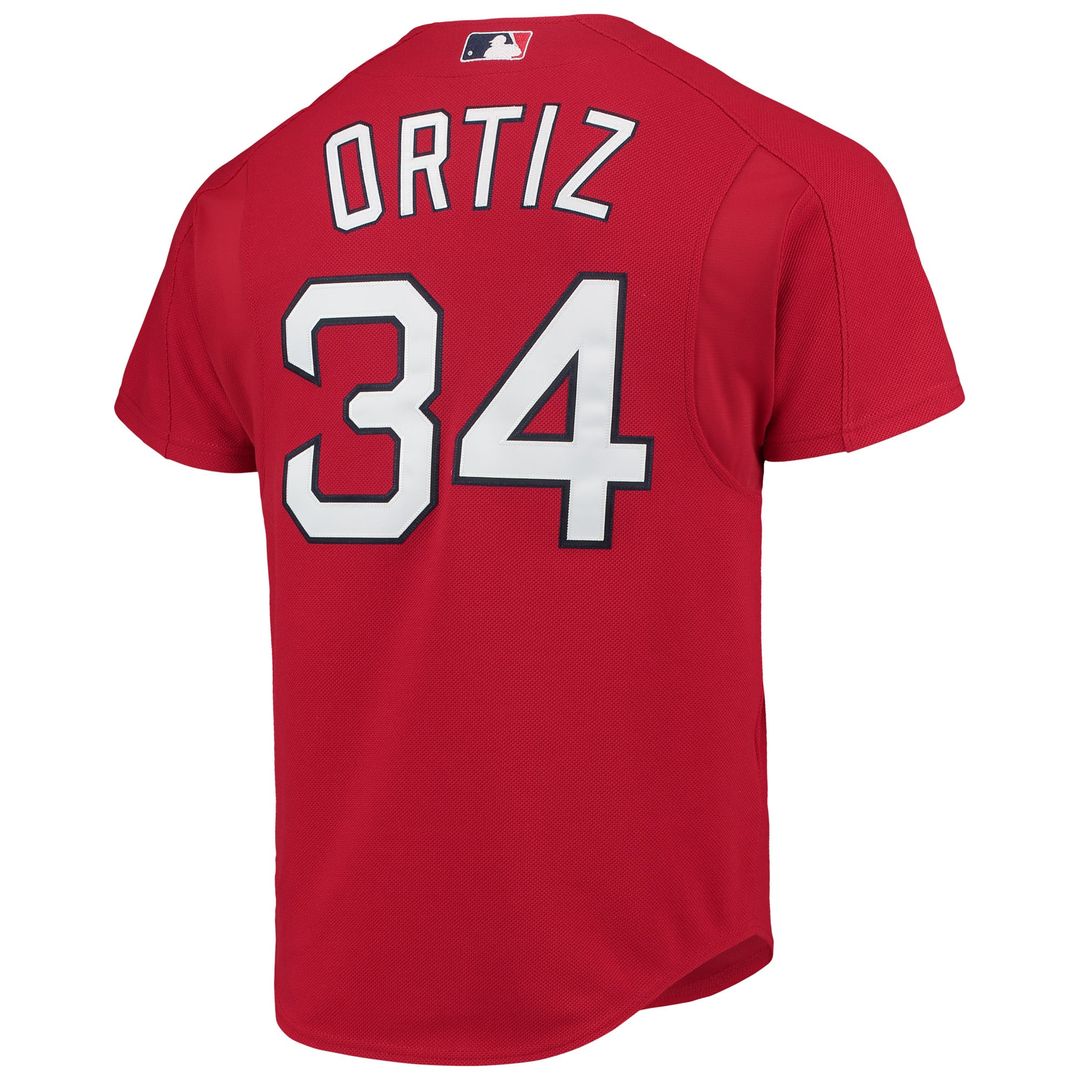 Boston Red Sox David Ortiz Red Cooperstown Collection Mesh Batting Practice Button-Up Baseball Jersey | MLB Baseball Jersey