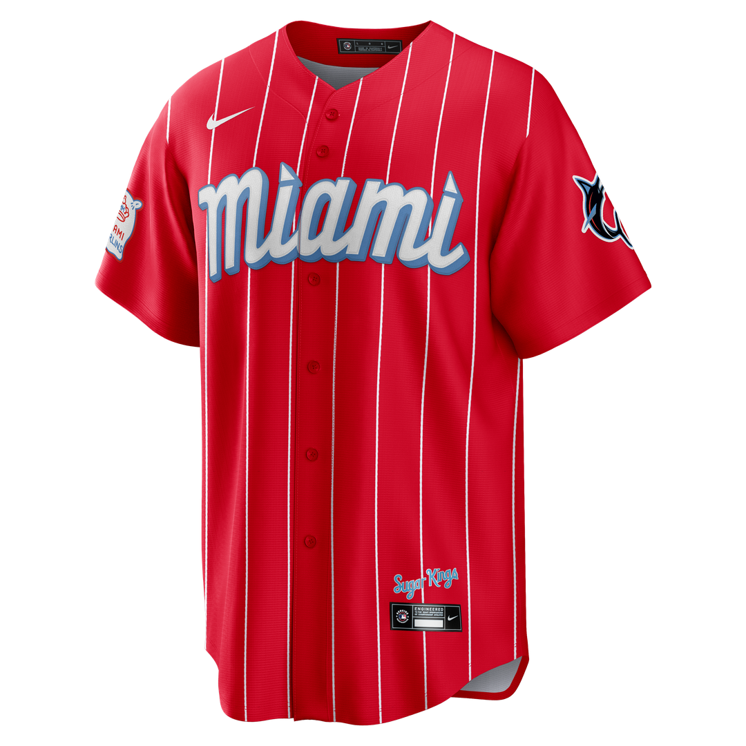 Miami Marlins Jazz Chisholm Jr. Red City Connect Replica Baseball Jersey | MLB Baseball Jersey