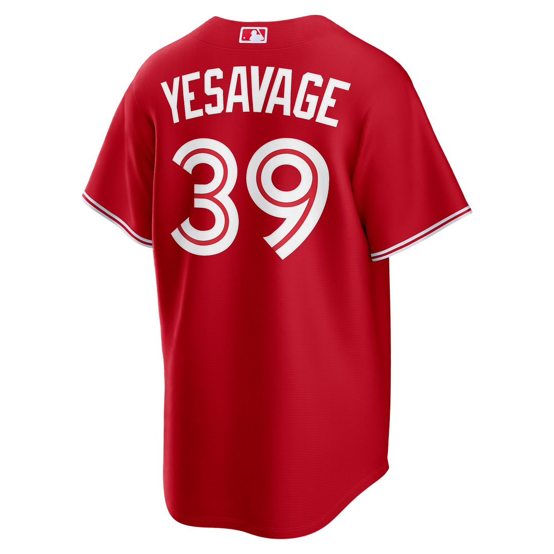Toronto Blue Jays Trey Yesavage Red Canada Day Replica Baseball Jersey | MLB Baseball Jersey