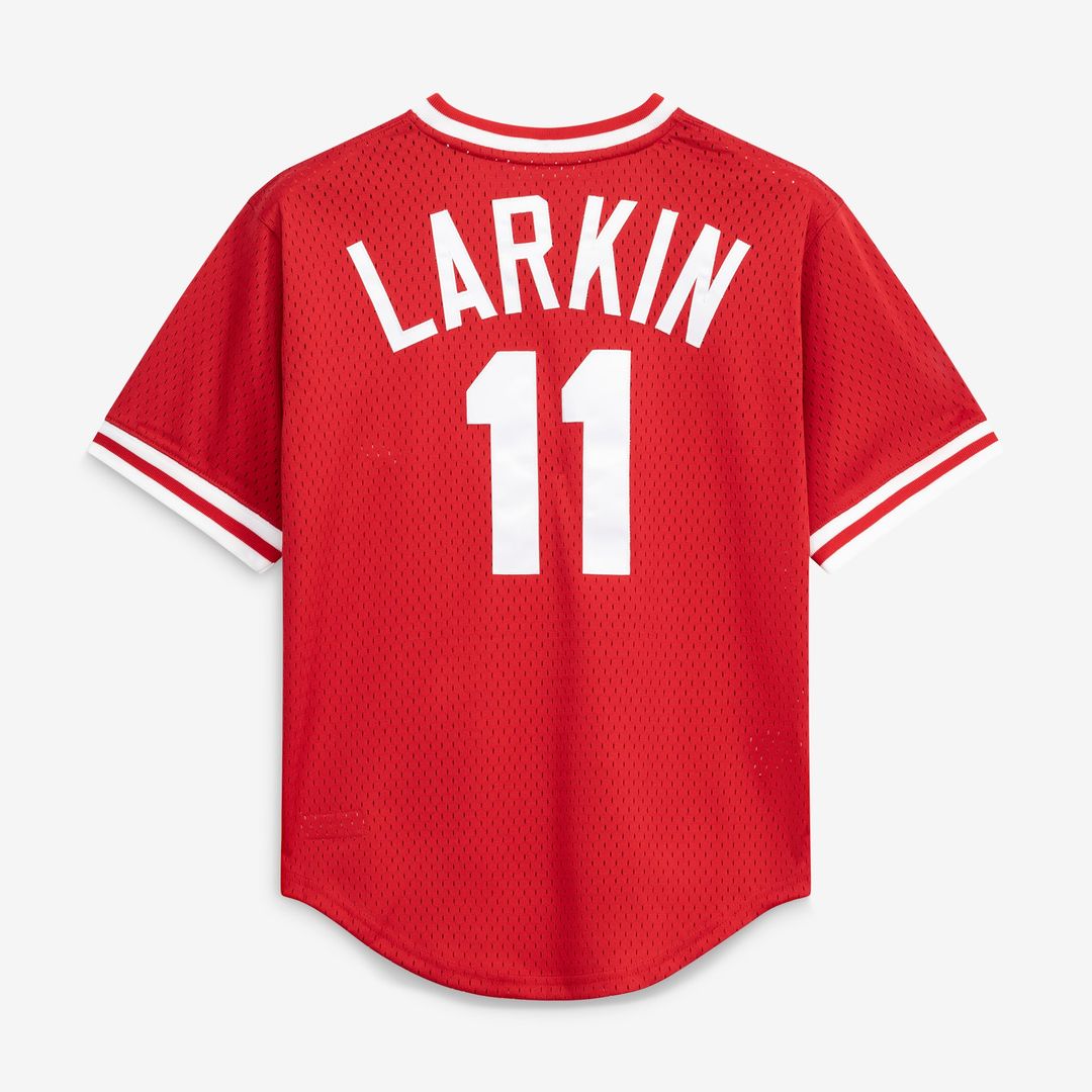 Cincinnati Reds Barry Larkin Red Authentic Batting Practice Baseball Jersey | MLB Baseball Jersey