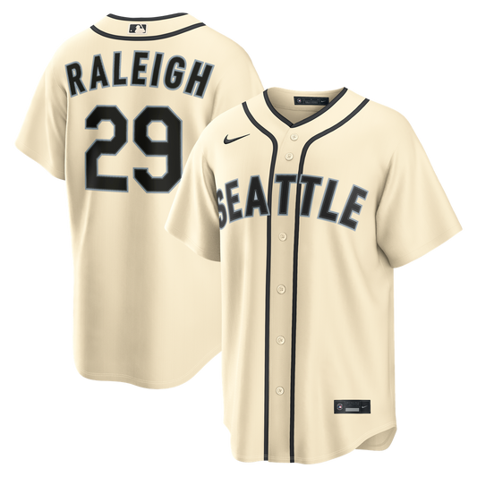 Seattle Mariners Cal Raleigh Cream Alternate Replica Baseball Jersey