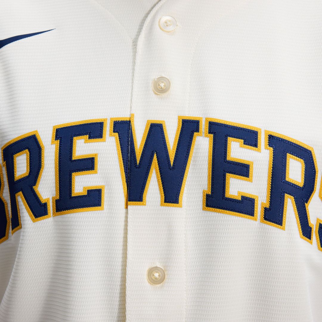 Milwaukee Brewers Cream Home Replica Team Baseball Jersey | MLB Baseball Jersey