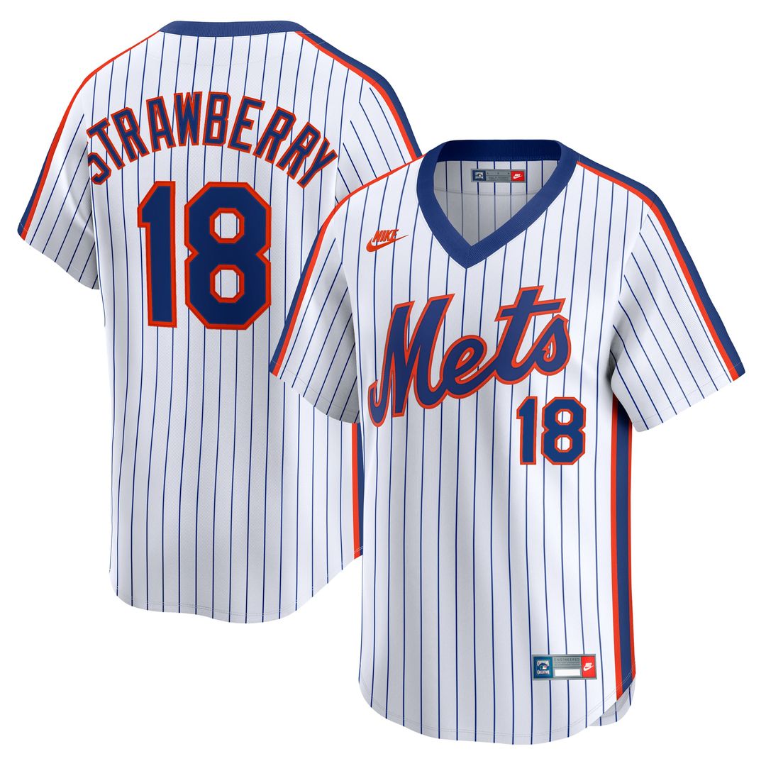 New York Mets Darryl Strawberry White Throwback Cooperstown Collection Limited Baseball Jersey