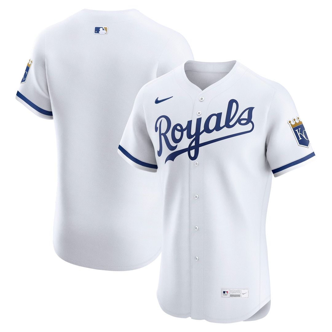 Kansas City Royals White Home Elite Baseball Jersey