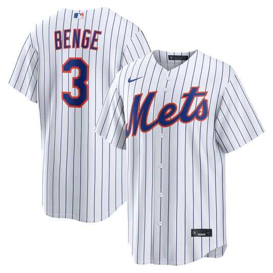 New York Mets Carson Benge White Home Replica Baseball Jersey