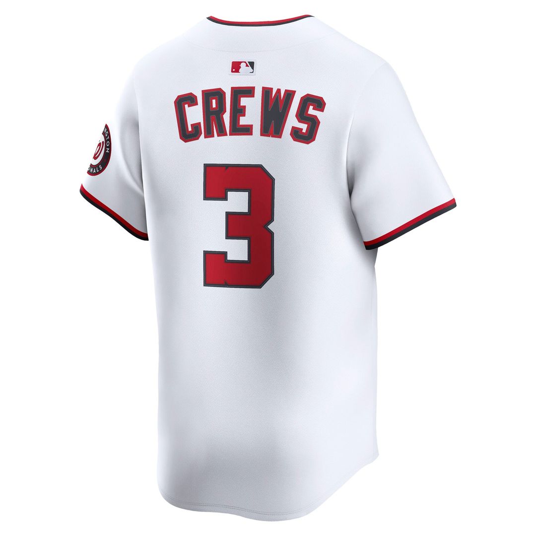 Washington Nationals Dylan Crews White Home Limited Baseball Jersey | MLB Baseball Jersey