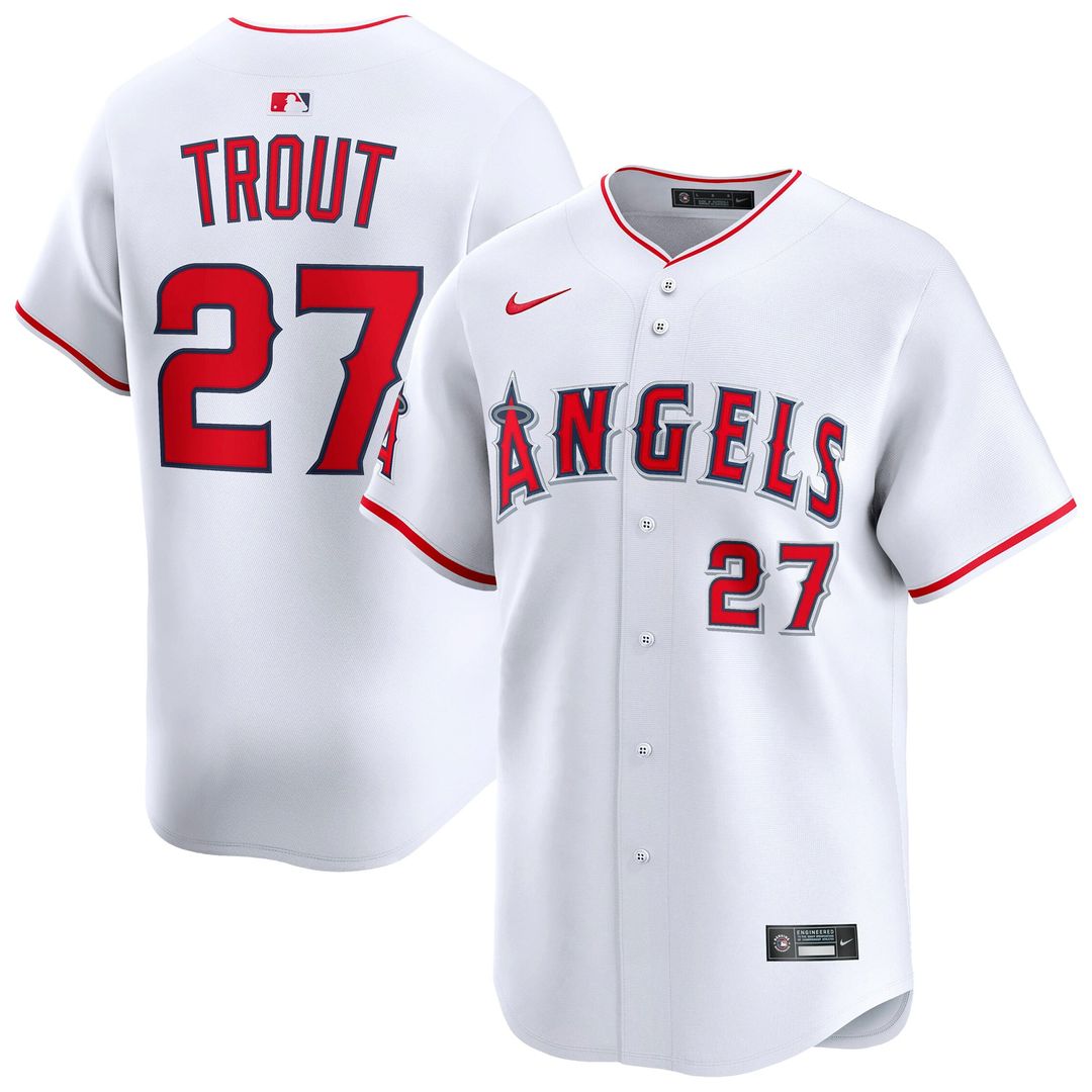 Los Angeles Angels Mike Trout White Home Limited Baseball Jersey