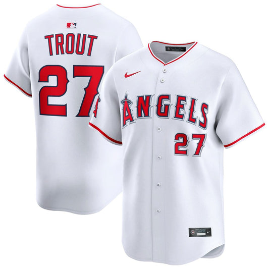 Los Angeles Angels Mike Trout White Home Limited Baseball Jersey