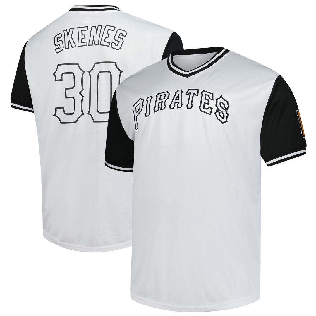 Pittsburgh Pirates Paul Skenes Profile White Big & Tall Name & Number Baseball Jersey