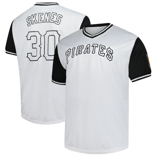 Pittsburgh Pirates Paul Skenes Profile White Big & Tall Name & Number Baseball Jersey