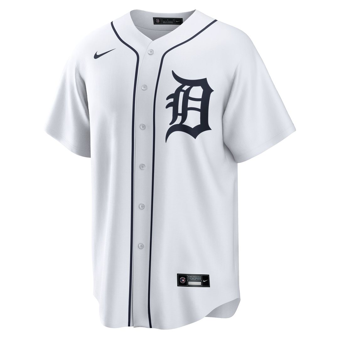Detroit Tigers Kerry Carpenter White Home Replica Baseball Jersey | MLB Baseball Jersey