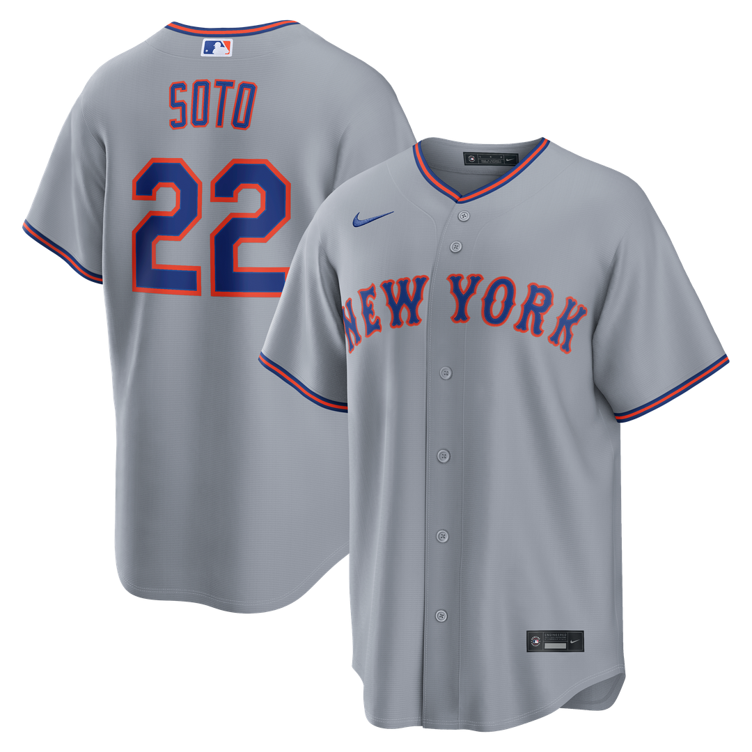 New York Mets Juan Soto Gray Road Replica Baseball Jersey