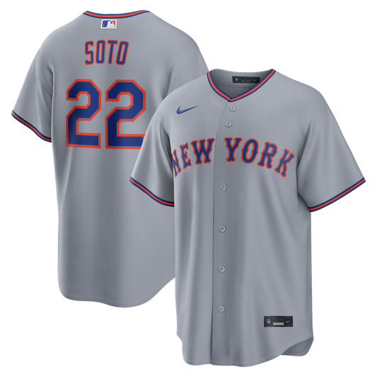 New York Mets Juan Soto Gray Road Replica Baseball Jersey