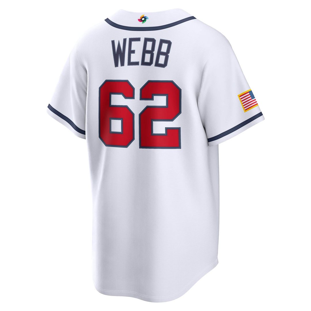 USA Baseball Logan Webb White 2026 World Baseball Classic Home Stadium Baseball Jersey | MLB Baseball Jersey