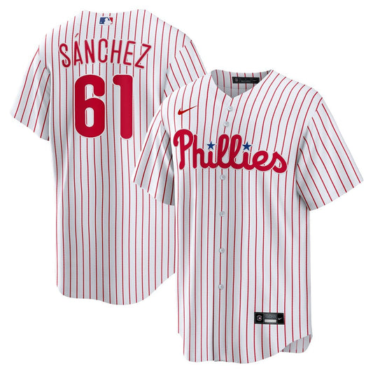 Philadelphia Phillies Cristopher Sanchez White Home Replica Baseball Jersey