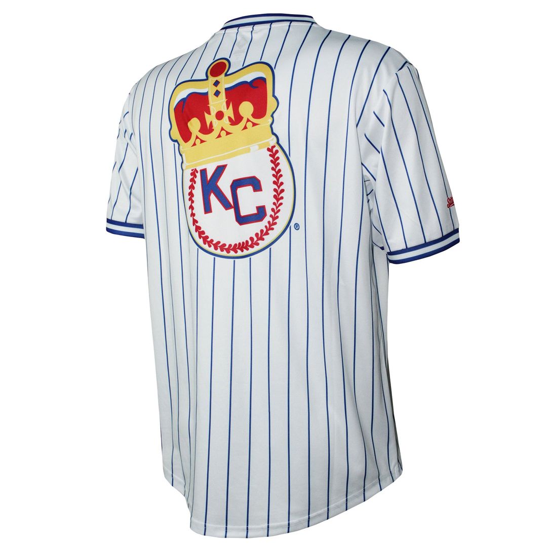 Kansas City Monarchs Stitches White V-Neck Baseball Jersey | MLB Baseball Jersey