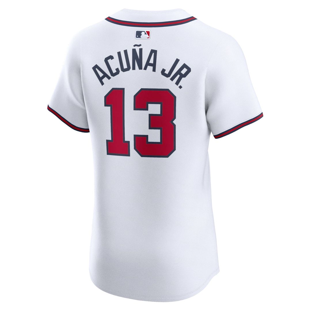 Atlanta Braves Ronald Acuña Jr. White Home Elite Baseball Jersey | MLB Baseball Jersey