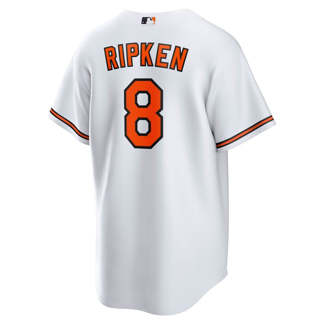 Baltimore Orioles Cal Ripken Jr. White Throwback Replica Baseball Jersey | MLB Baseball Jersey