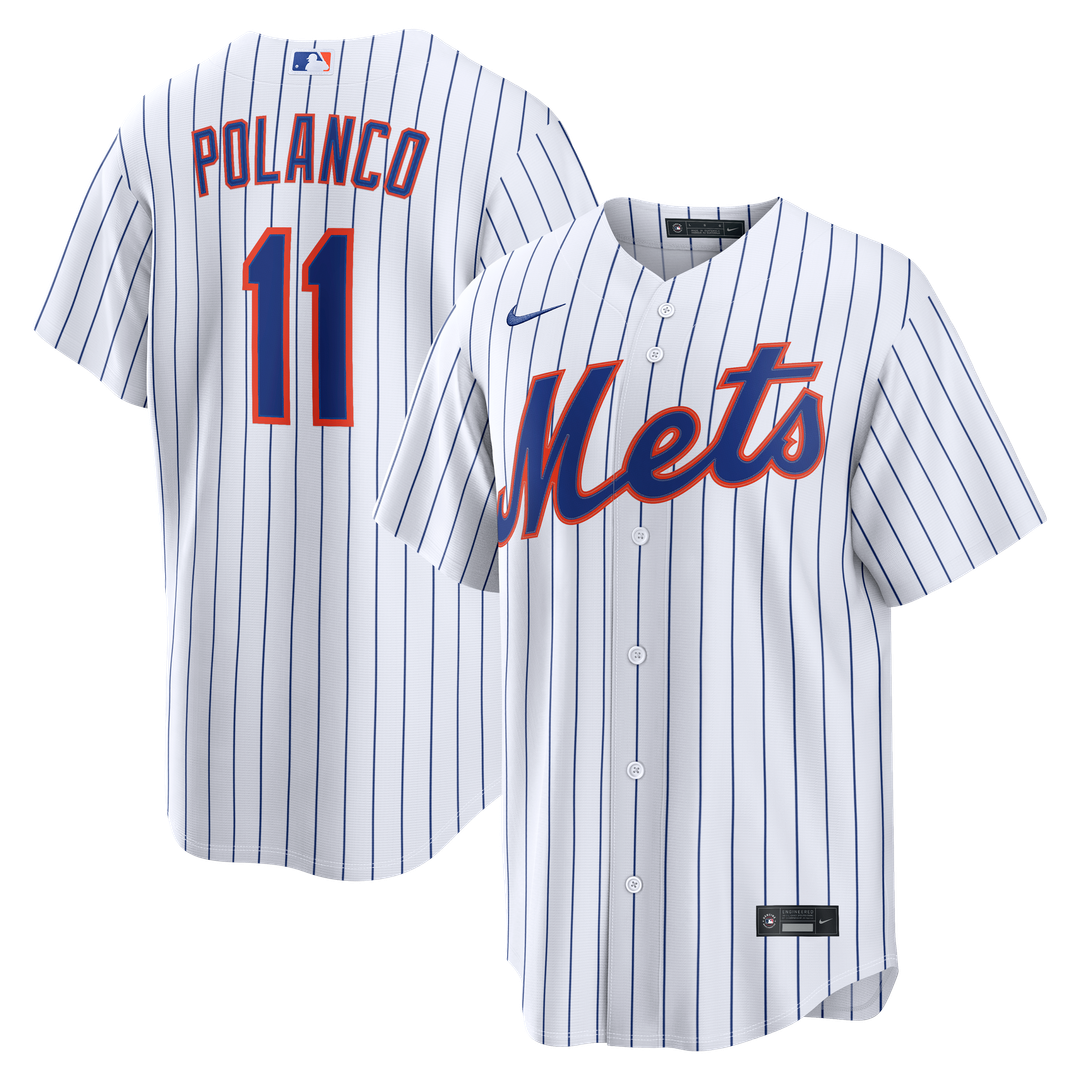 New York Mets Jorge Polanco White Home Replica Baseball Jersey