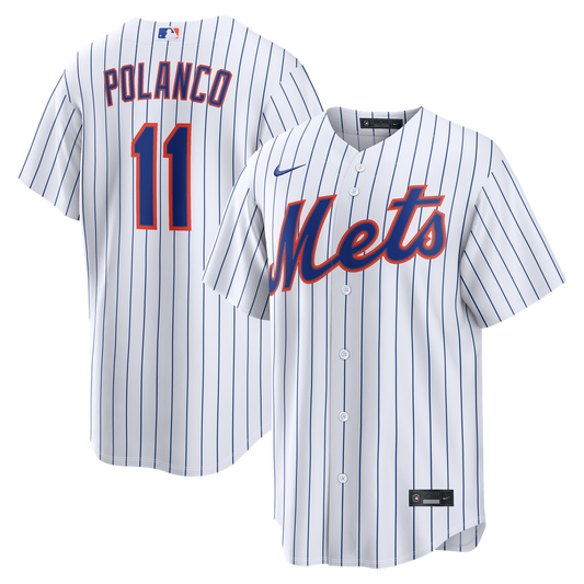 New York Mets Jorge Polanco White Home Replica Baseball Jersey