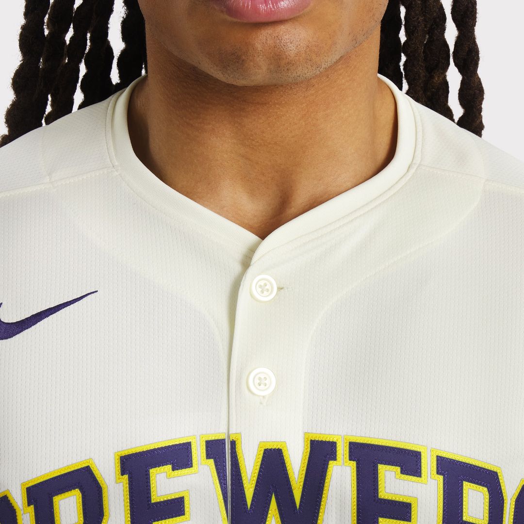 Milwaukee Brewers Christian Yelich Cream Home Limited Baseball Jersey | MLB Baseball Jersey