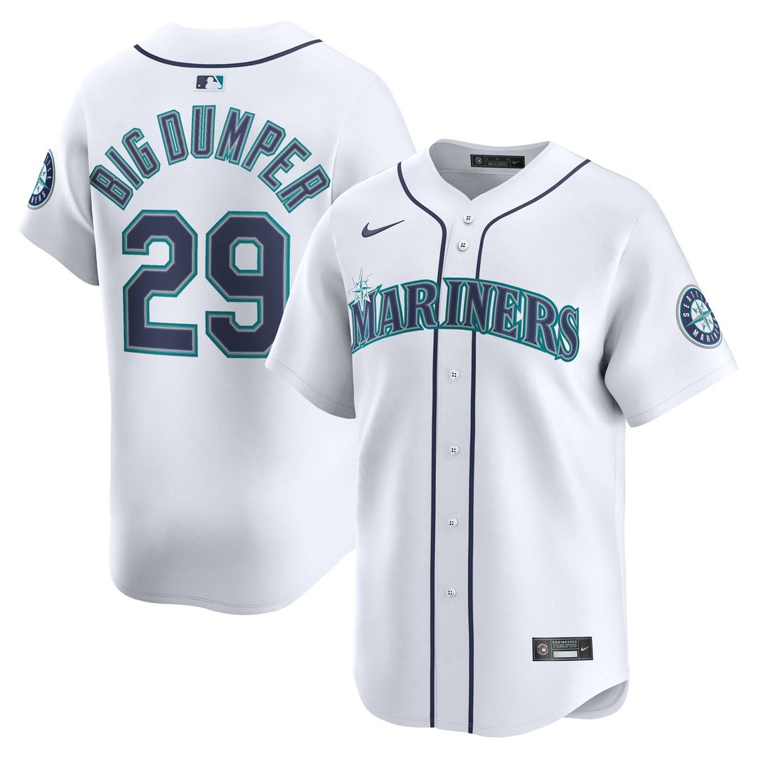 Seattle Mariners Cal Raleigh White Home Limited Baseball Jersey