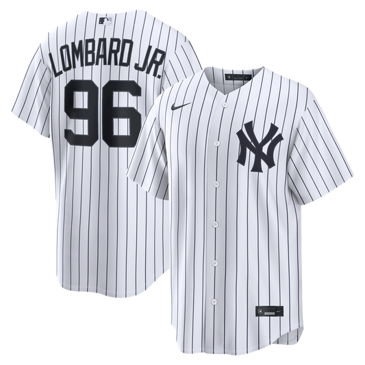 New York Yankees George Lombard Jr. White Home Replica Baseball Jersey