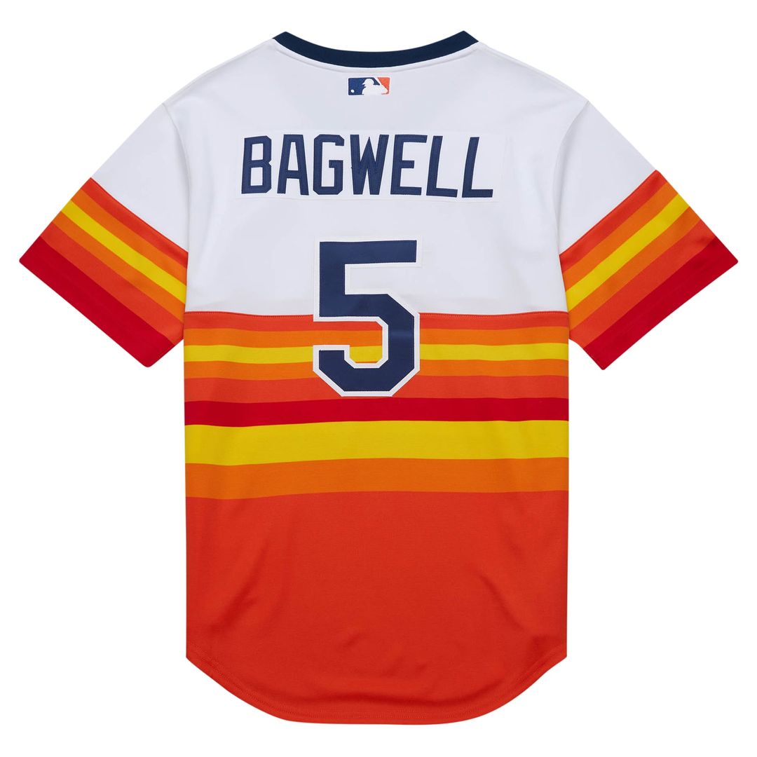 Houston Astros Jeff Bagwell White 2004 Cooperstown Collection Authentic Throwback Baseball Jersey | MLB Baseball Jersey