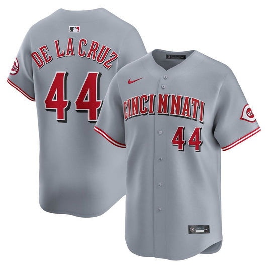 Cincinnati Reds Elly De La Cruz Gray Road Limited Baseball Jersey