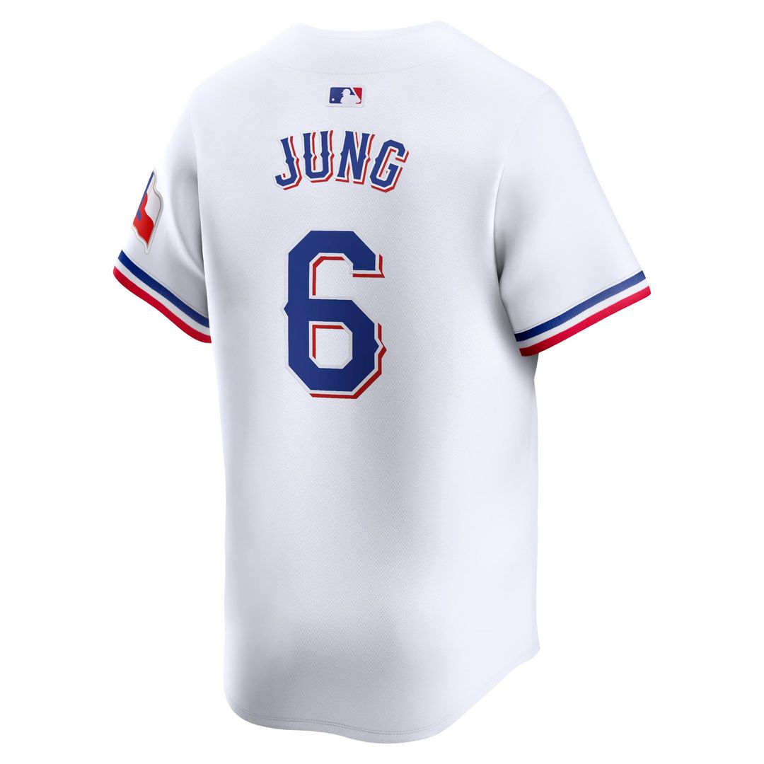 Texas Rangers Josh Jung White Home Limited Baseball Jersey | MLB Baseball Jersey