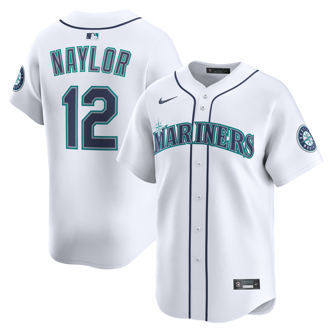 Seattle Mariners Josh Naylor White Home Limited Baseball Jersey