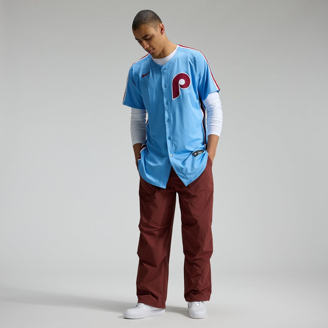 Philadelphia Phillies Light Blue Alternate Elite Baseball Jersey | MLB Baseball Jersey