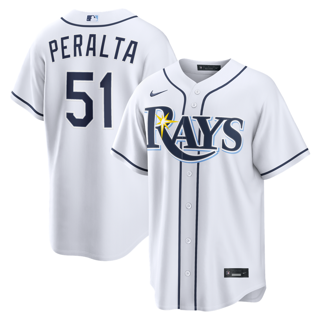 Tampa Bay Rays Freddy Peralta White Home Replica Baseball Jersey