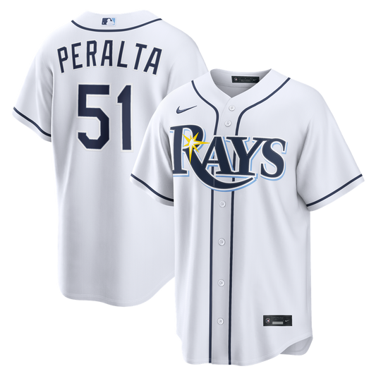 Tampa Bay Rays Freddy Peralta White Home Replica Baseball Jersey