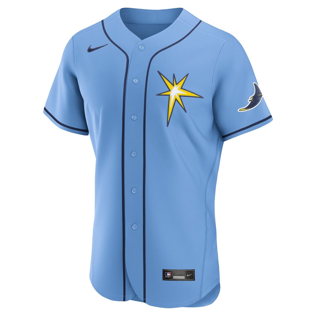 Tampa Bay Rays Light Blue Alternate Authentic Baseball Jersey | MLB Baseball Jersey