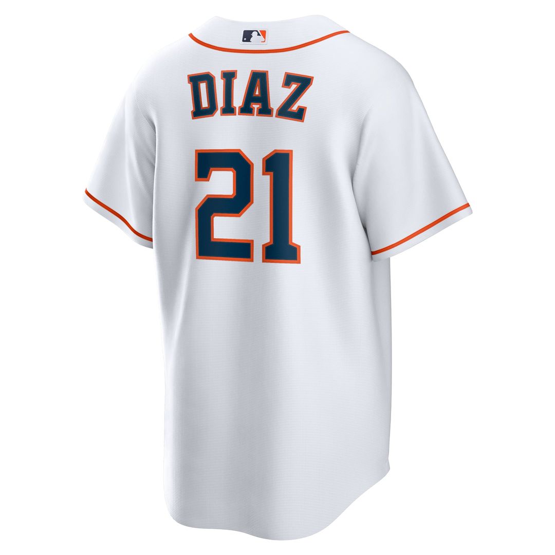 Houston Astros Yainer Diaz White Home Replica Baseball Jersey | MLB Baseball Jersey