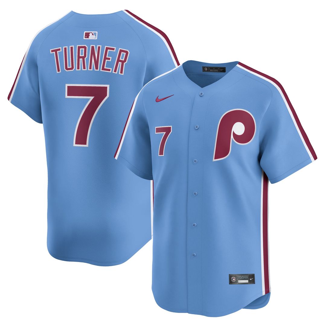Philadelphia Phillies Trea Turner Light Blue Alternate Limited Baseball Jersey | MLB Baseball Jersey