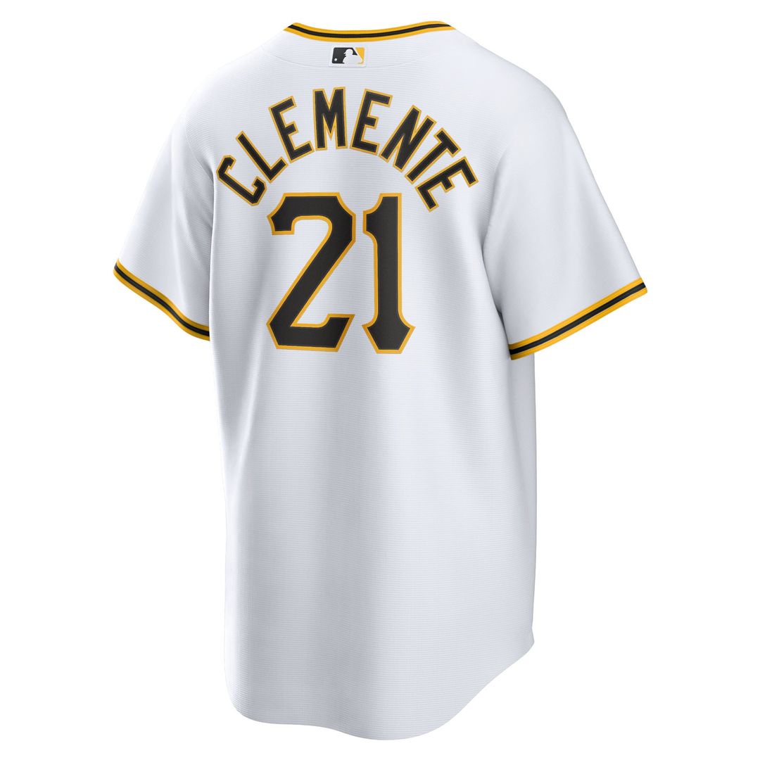 Pittsburgh Pirates Roberto Clemente White Home Replica Player Name Baseball Jersey | MLB Baseball Jersey