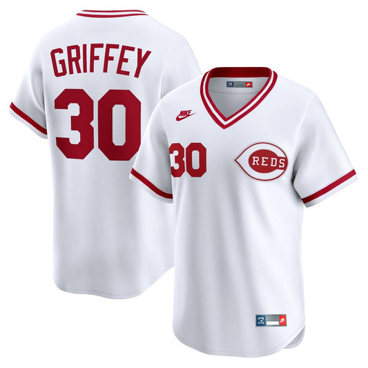 Cincinnati Reds Ken Griffey White Throwback Cooperstown Collection Limited Baseball Jersey