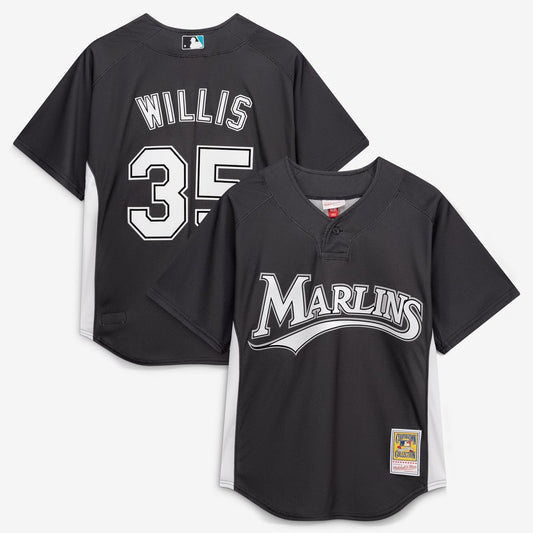 Florida Marlins Dontrelle Willis Black Authentic Batting Practice Baseball Jersey