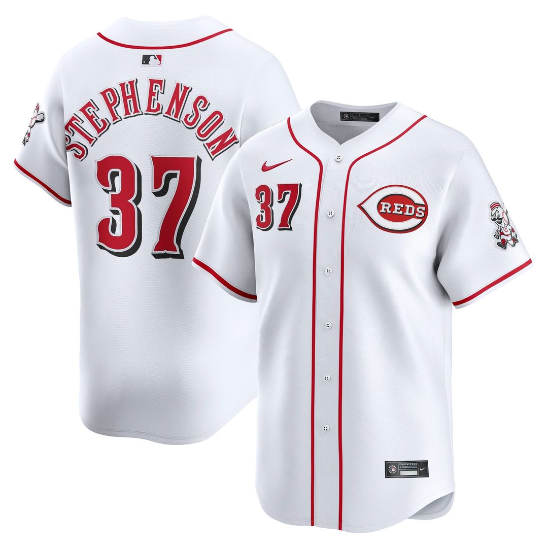 Cincinnati Reds Tyler Stephenson White Home Limited Baseball Jersey