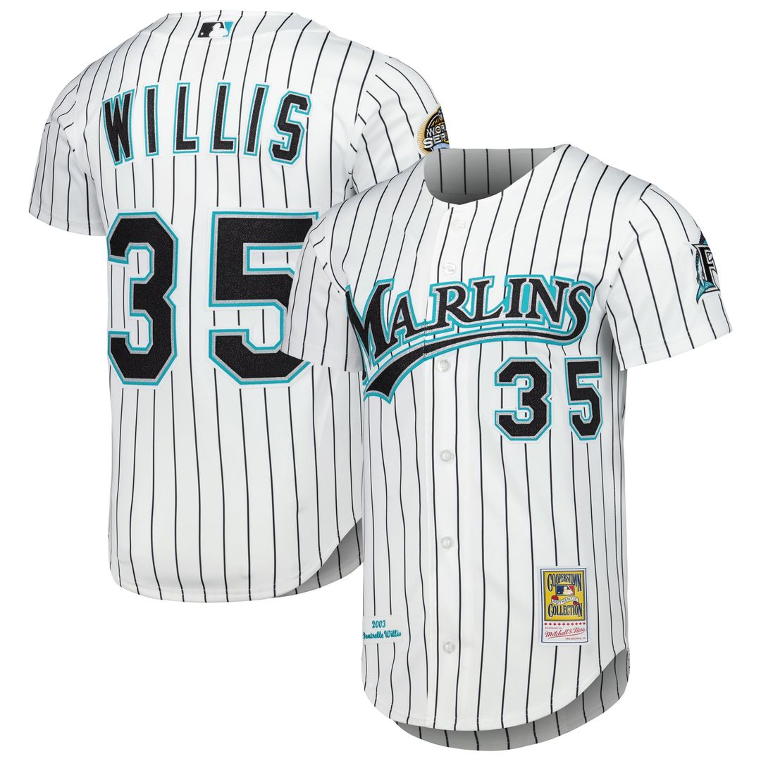 Florida Marlins Dontrelle Willis White Cooperstown Collection Authentic Baseball Jersey