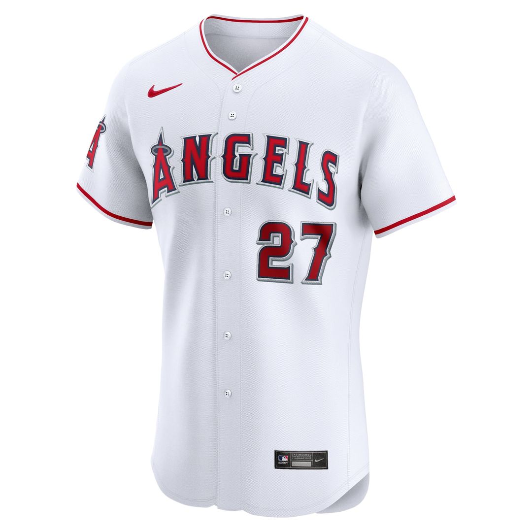 Los Angeles Angels Mike Trout White Home Elite Baseball Jersey | MLB Baseball Jersey