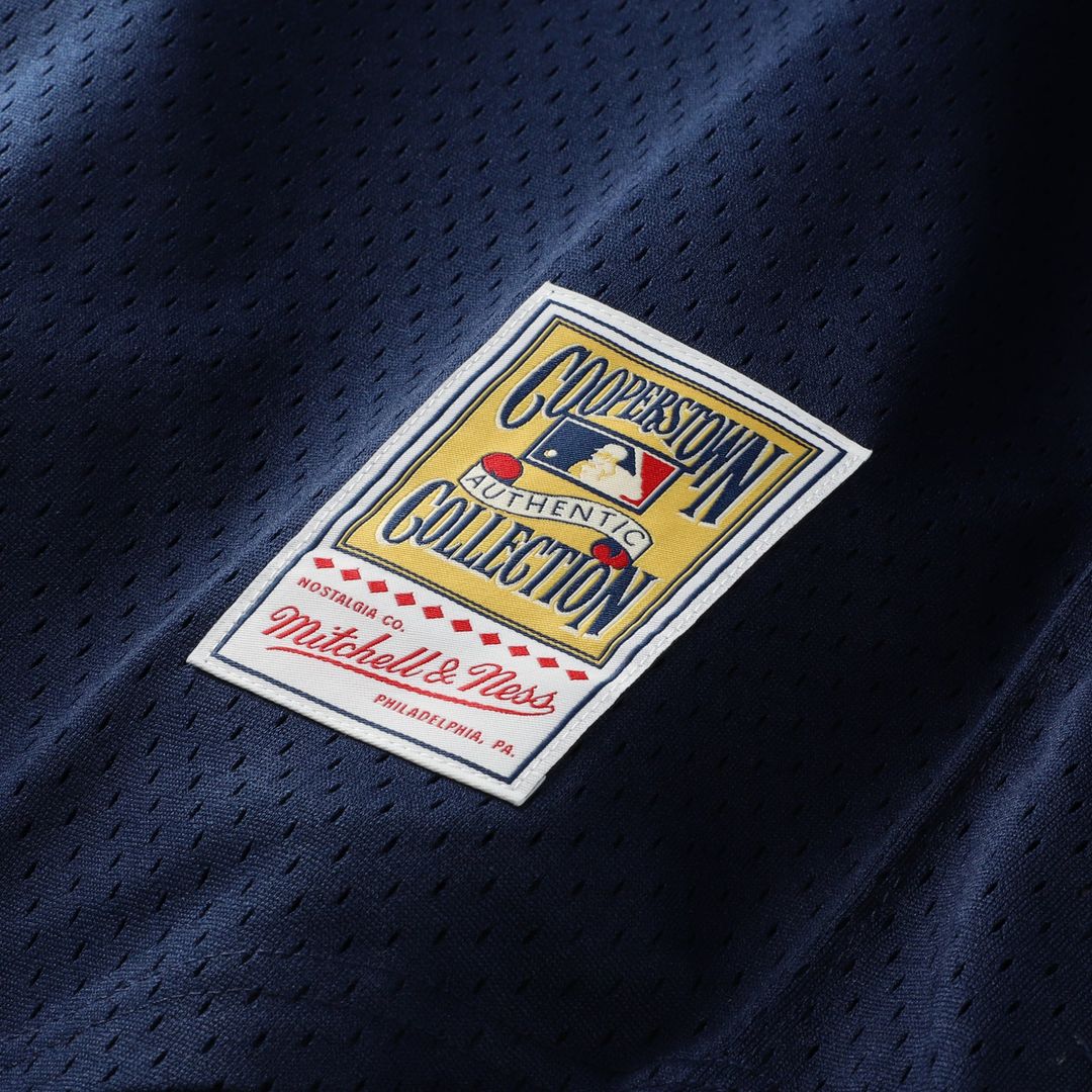 New York Yankees Derek Jeter Navy Cooperstown Collection Mesh Batting Practice Button-Up Baseball Jersey | MLB Baseball Jersey